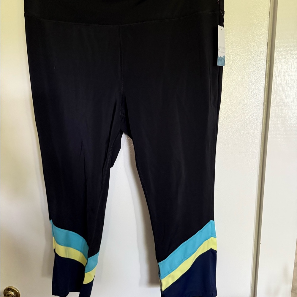 Cacique Swimwear in Black Yellow and Teal